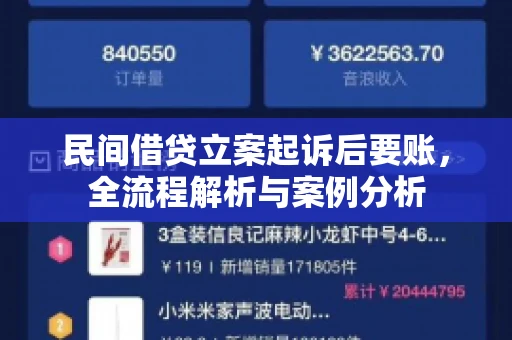 民间借贷立案起诉后要账，全流程解析与案例分析