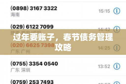 过年要账子，春节债务管理攻略