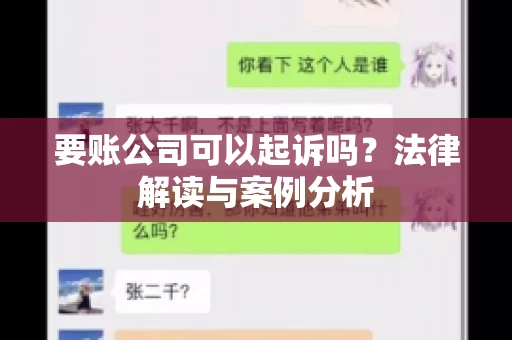 要账公司可以起诉吗？法律解读与案例分析