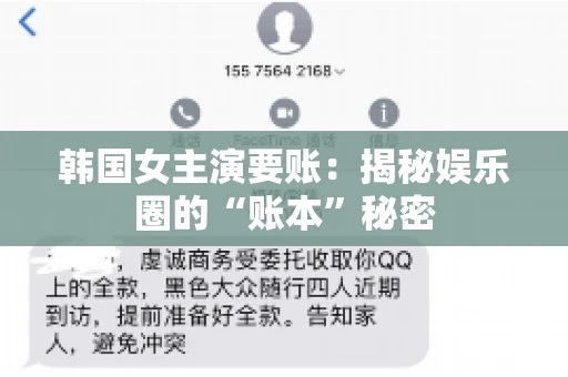韩国女主演要账：揭秘娱乐圈的“账本”秘密