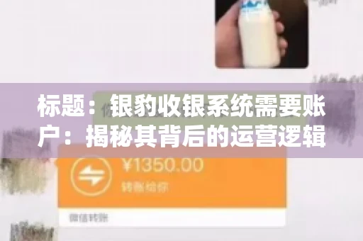 标题:银豹收银系统需要账户:揭秘其背后的运营逻辑 标题:银豹收银系统需要账户:揭秘其背后的运营逻辑