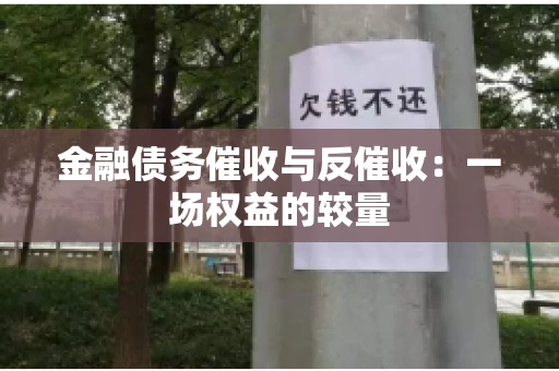 金融债务催收与反催收：一场权益的较量