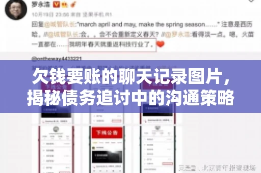 欠钱要账的聊天记录图片，揭秘债务追讨中的沟通策略